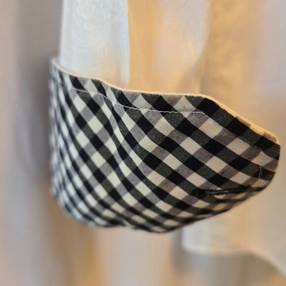 COOGI CLASSIC MENS BUTTON UP LONG SLEEVE WHITE SHIRT PAISLEY SIZE 15 1/2 32/33 - Picture 7 of 10